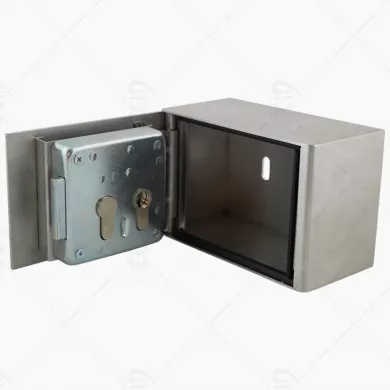 Coffre à clé inox renforcé pour 2 canons 10/30