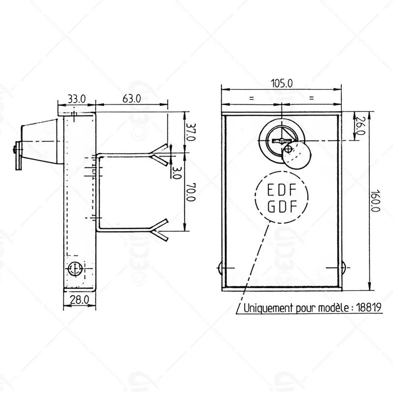 Coffre à clés Deny 18817