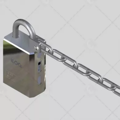 iLOQ S5 - cadenas grade 3 pour l'extérieur anse courte + chaîne 500mm