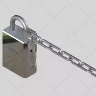 iLOQ S5 - cadenas grade 3 pour l'extérieur anse courte + chaîne 500mm