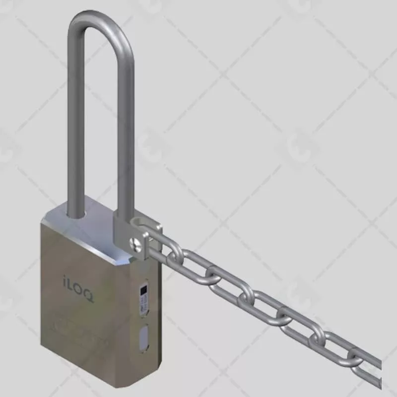 iLOQ S5 - cadenas grade 3 anse longue + chaîne 500mm