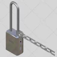 iLOQ S5 - cadenas grade 3 anse longue + chaîne 500mm