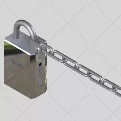 iLOQ S5 - cadenas grade 5 anse courte + HTR + chaîne