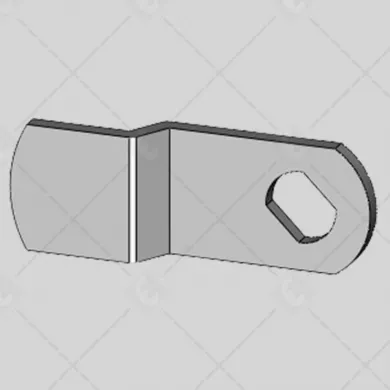 Came coudée 5mm intérieur - trou 45° - sens 1