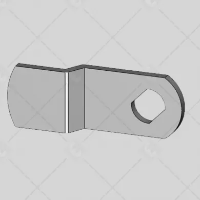 Came coudée 5mm intérieur - trou 45° - sens 2