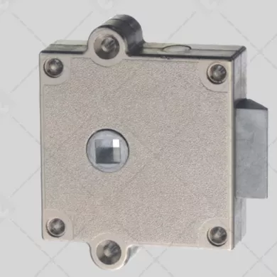 Serrure de meuble carré de 7 - pêne 1/2 tour - latéral