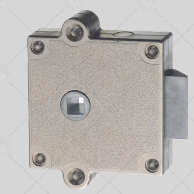 Serrure de meuble carré de 7 - pêne 1/2 tour - latéral