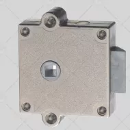 Serrure de meuble carré de 7 - pêne 1/2 tour - latéral