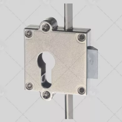 Serrure de meuble 3pts clé I pêne 1/2 tour + crochets