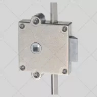 Serrure de meuble 3pts carré de 7 pêne 1/2 tour + crochets