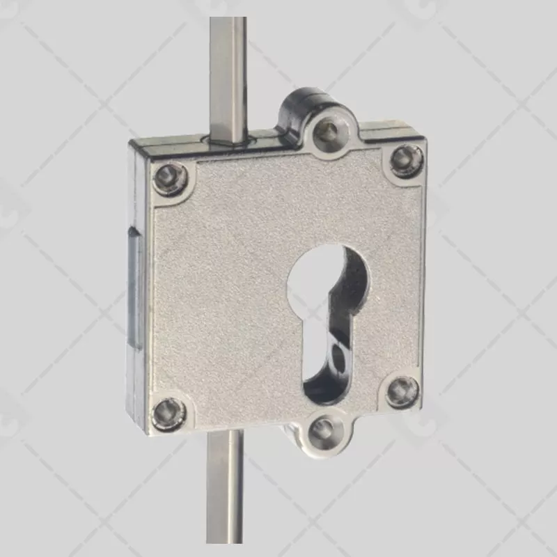 Serrure de meuble 3pts pêne dormant + crochets