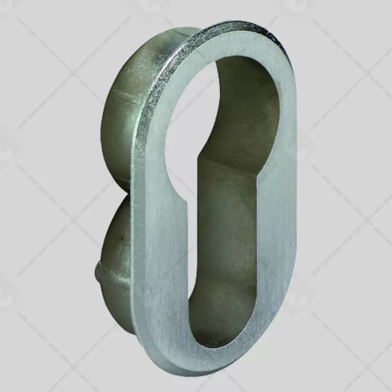 Rosette à clipser ovale clé I inox brossé