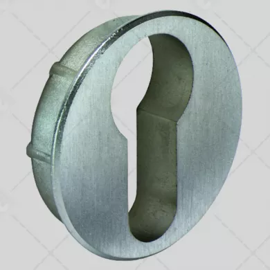 Rosette à clipser ronde clé I inox brossé