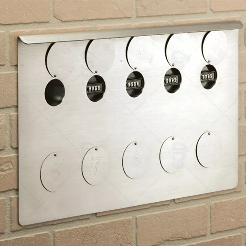 Support à encastrer avec 10 tubes à clés