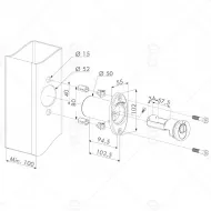 Coffre à clé pour poteau de portail